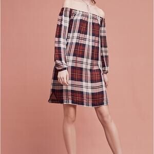 Anthropologie Cloth & Stone Plaid Dress S